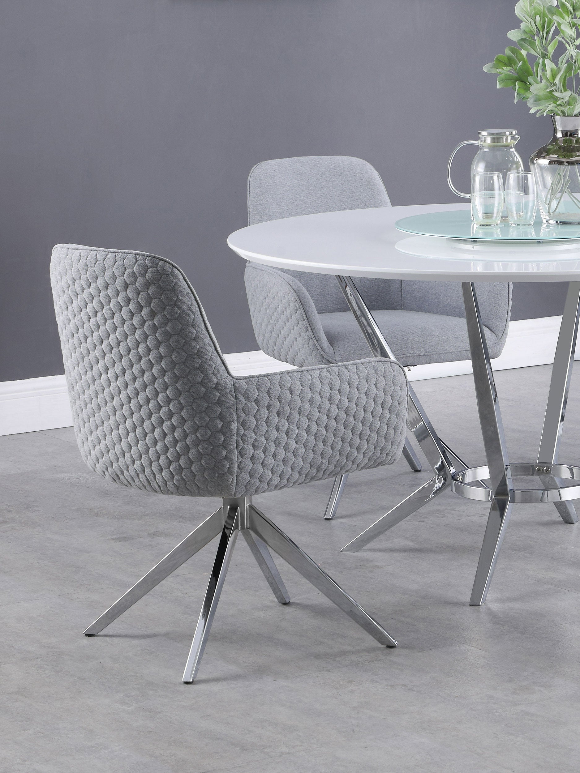 Abby Swivel Dining Arm Chair