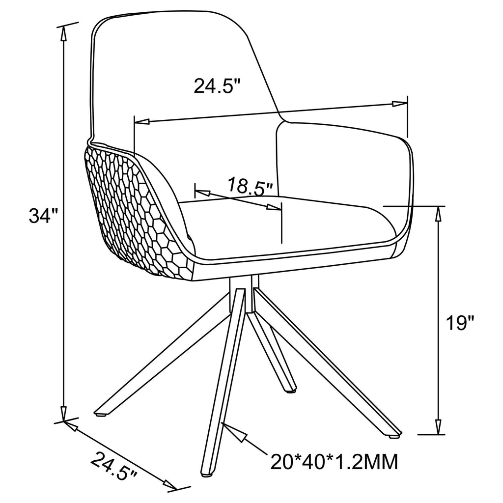 Abby Swivel Dining Arm Chair