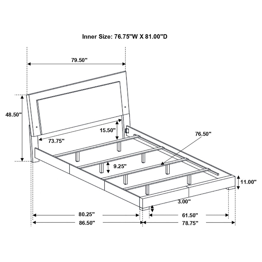 Felicity Panel Bed with LED Lighting