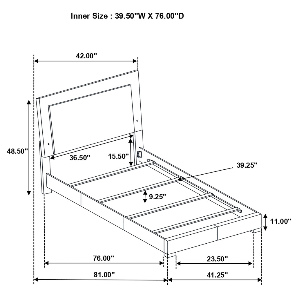 Felicity Panel Bed with LED Lighting