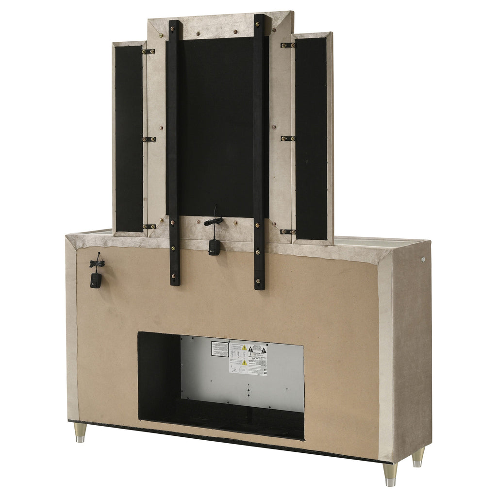 Lorient LED Dresser with LED Mirror and Flame Visualizer