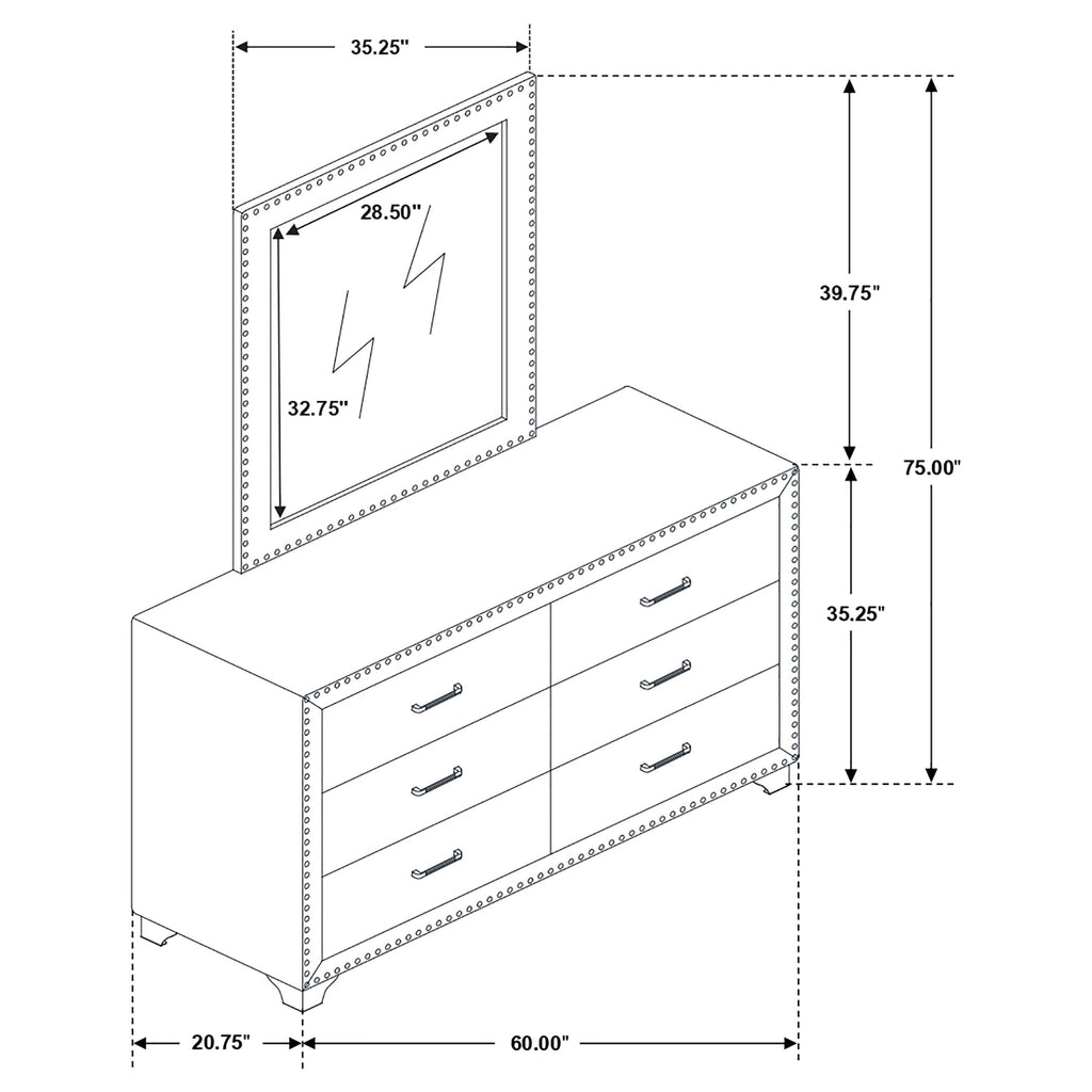 Melody Dresser with Mirror