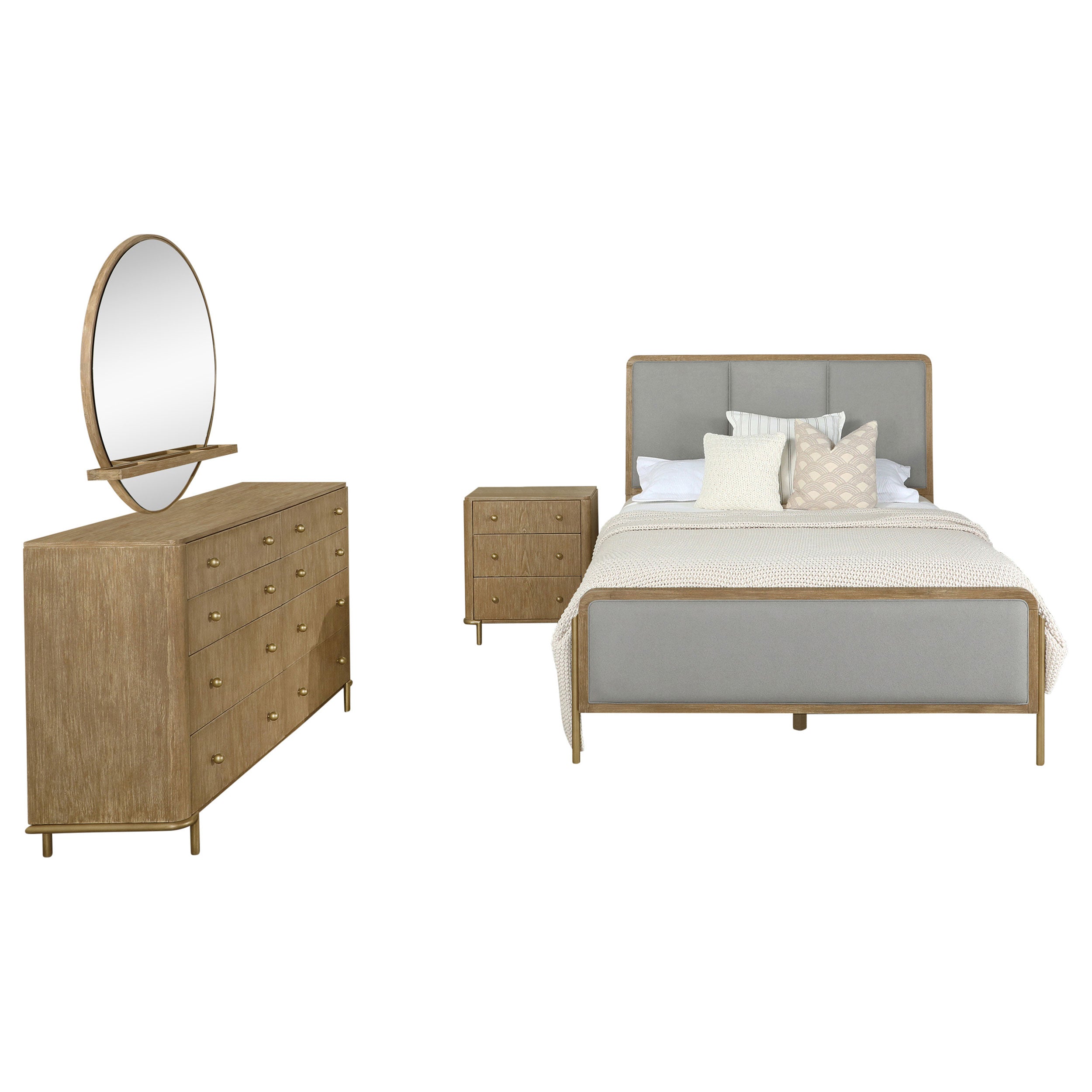 Arini 5 Pc Bedroom Sets Beige