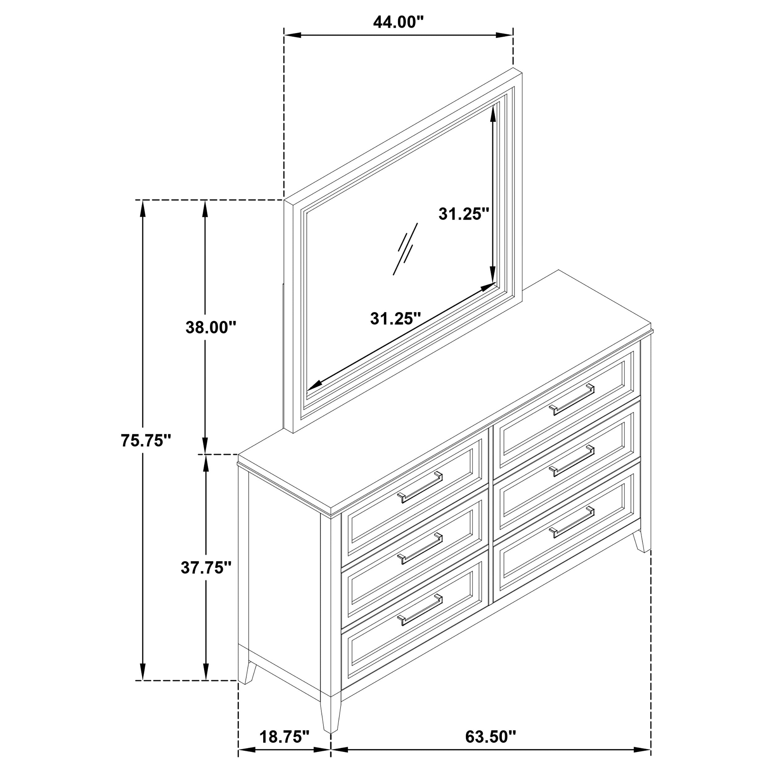 Marielle Dresser with Mirror