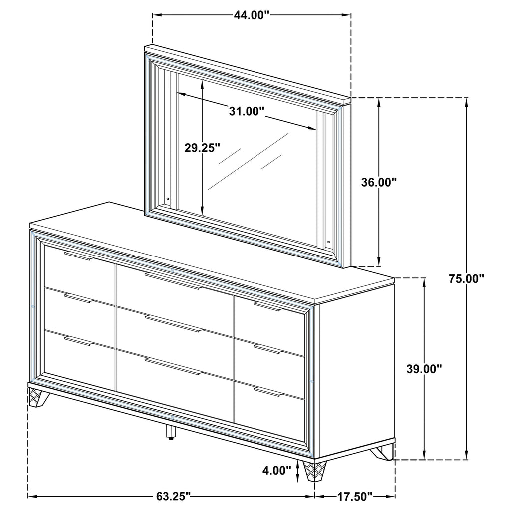 Marmore Dresser with Mirror