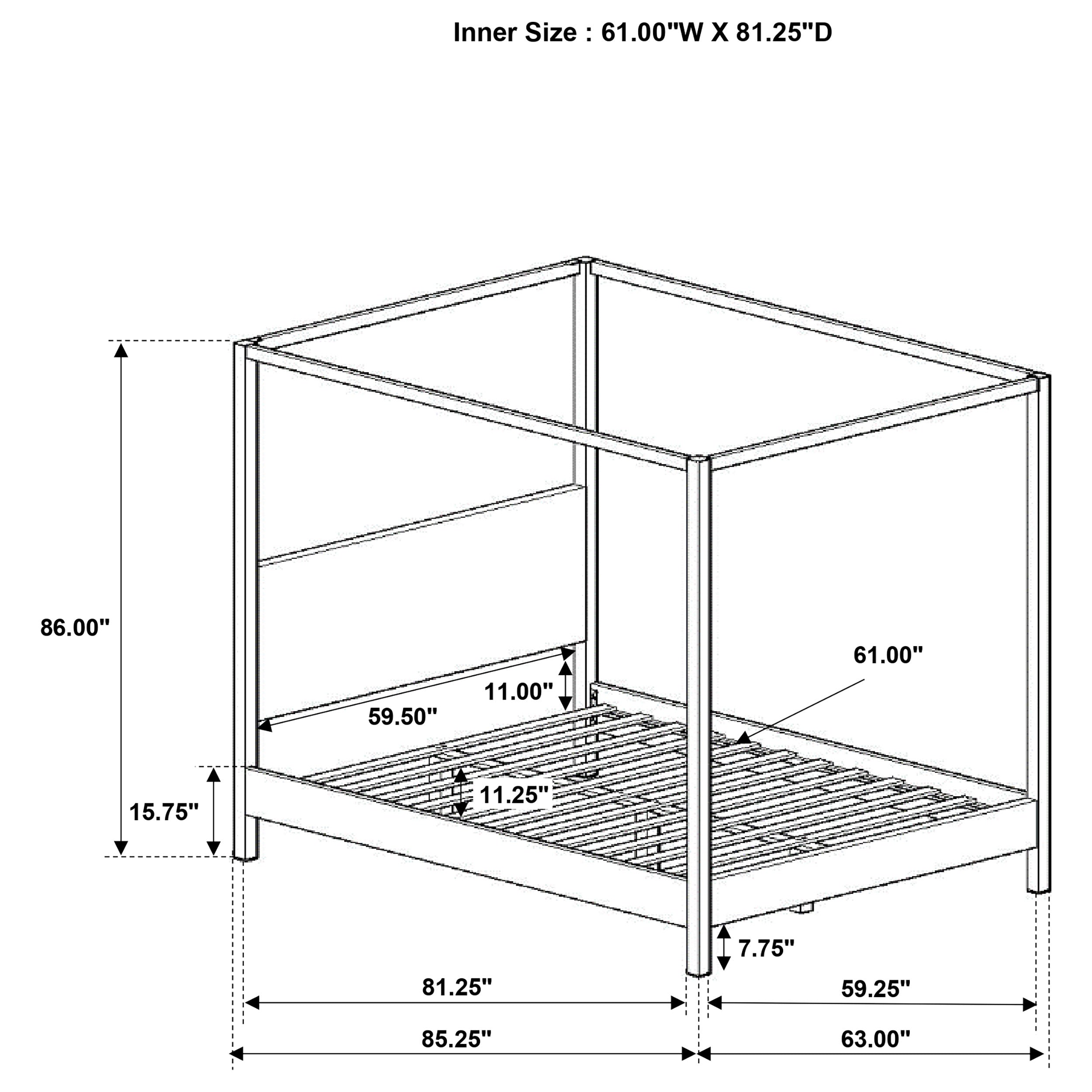 Monroe Canopy Panel Platform Bed