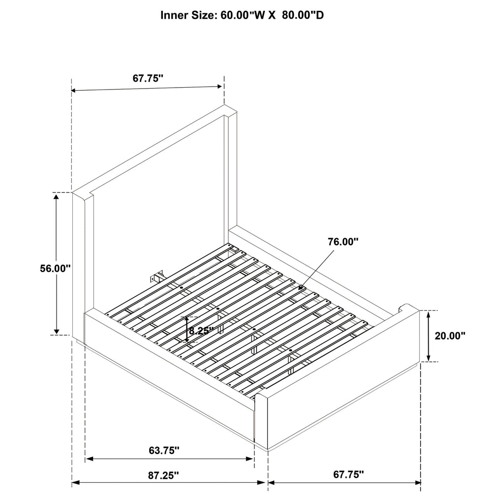 Nala Wingback Platform Bed