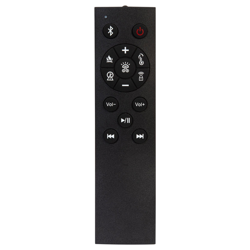 Senna Panel Bed with Bluetooth Speaker and Flame Visualizer