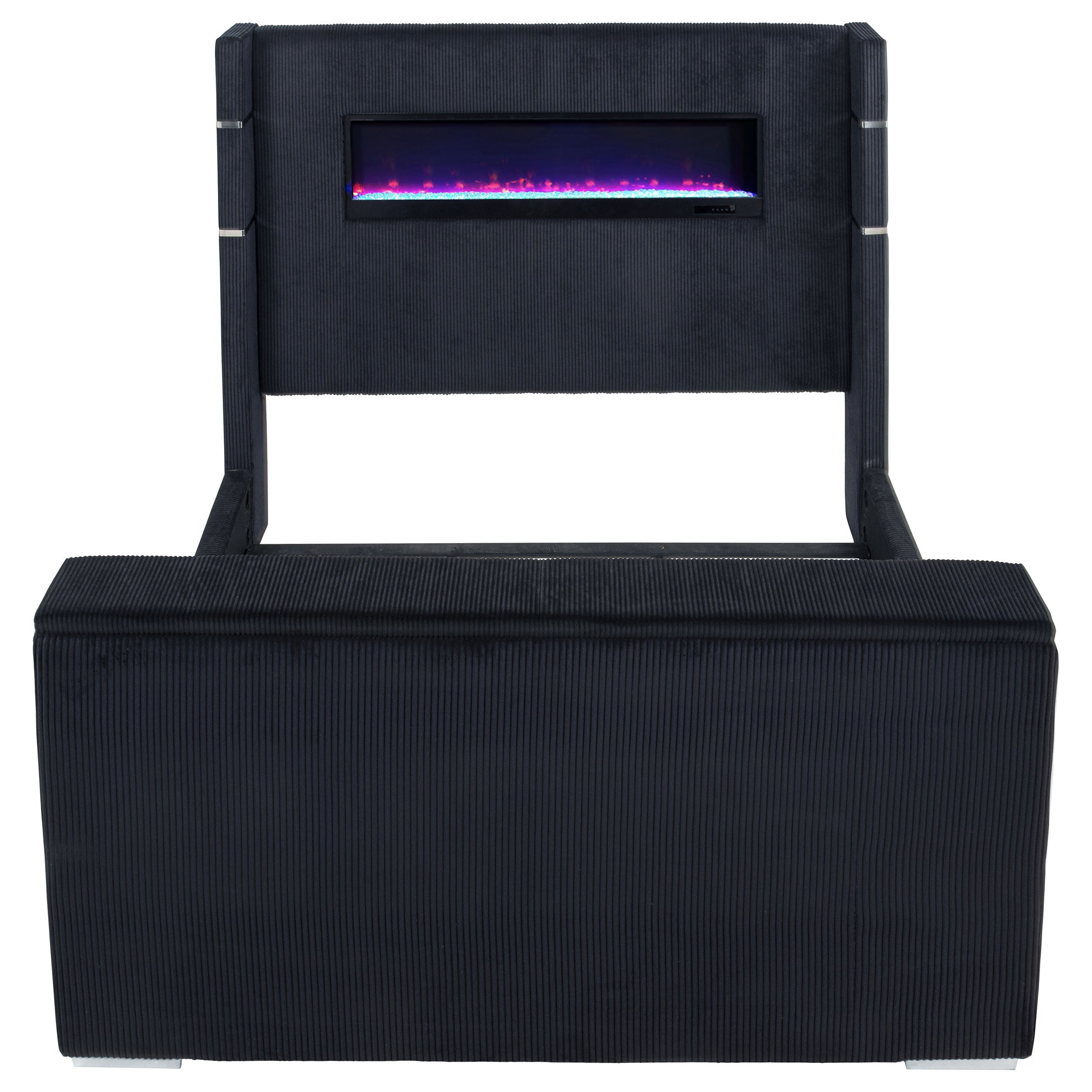 Tisdall Wingback TV Bed with Flame Visualizer