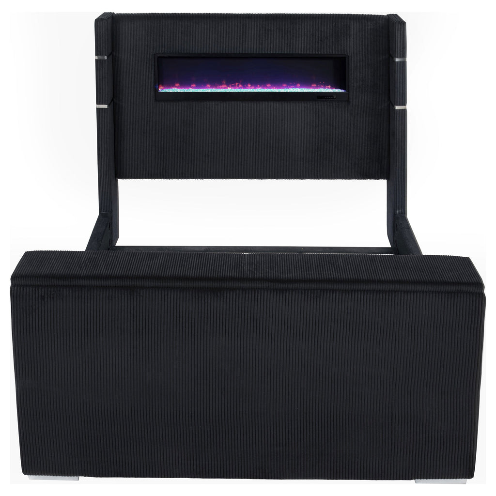 Tisdall Wingback TV Bed with Flame Visualizer