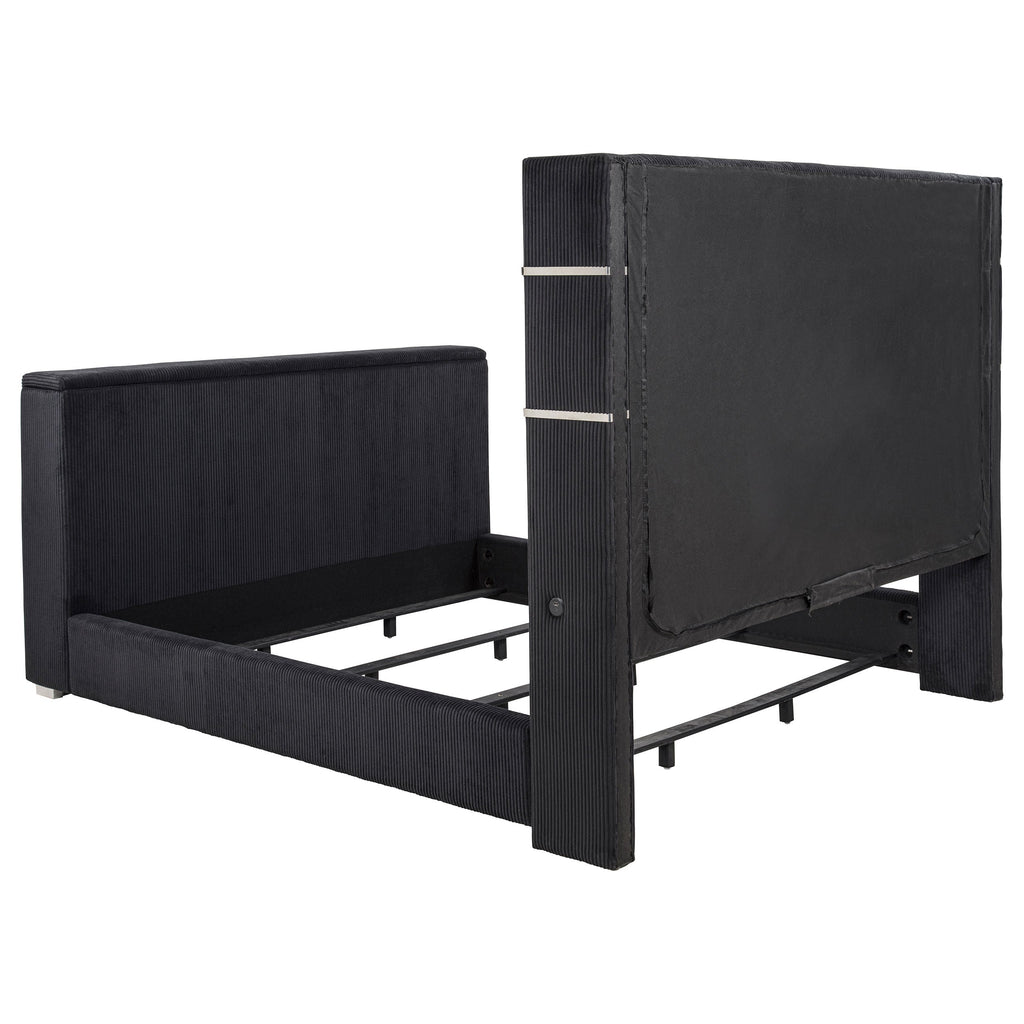 Tisdall Wingback TV Bed with Flame Visualizer