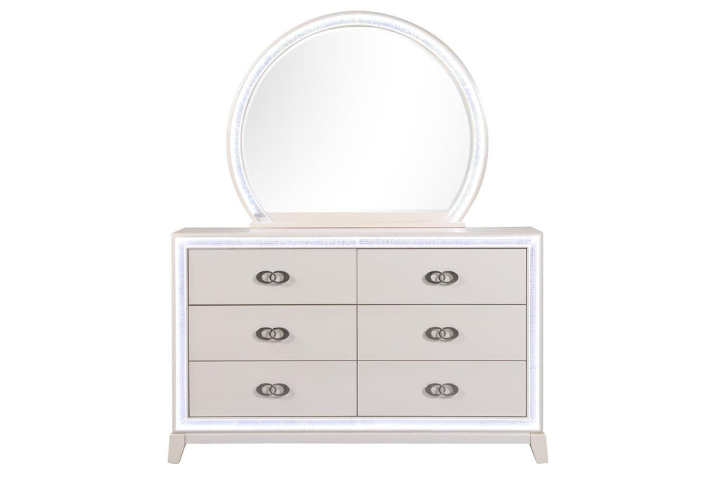 LED Cream Bedroom Set