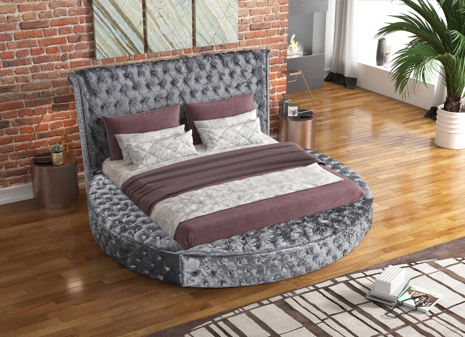 Cape May - Bed, Upholstered, Storage, Crushed Velvet