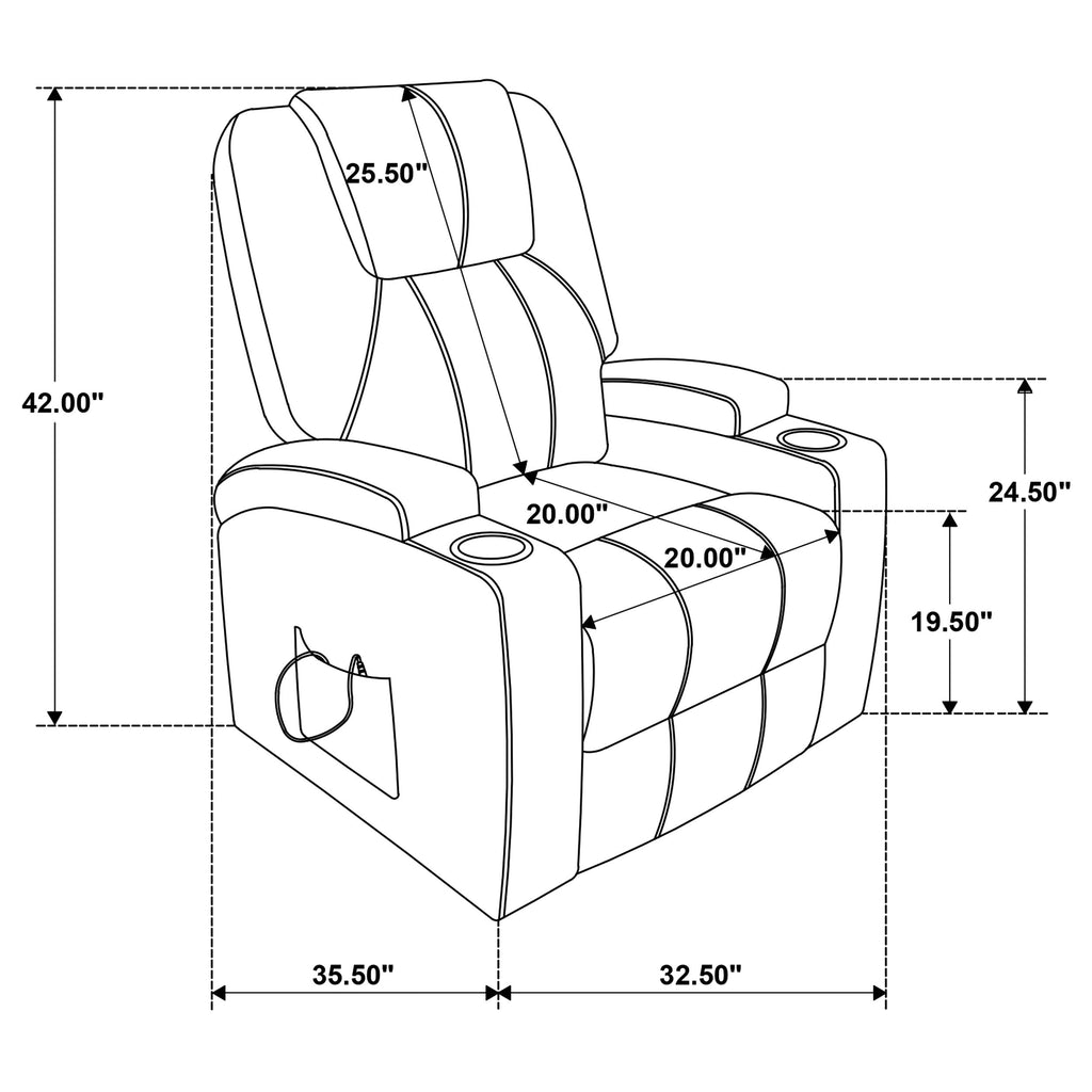 Louie Power Lift Massage Recliner