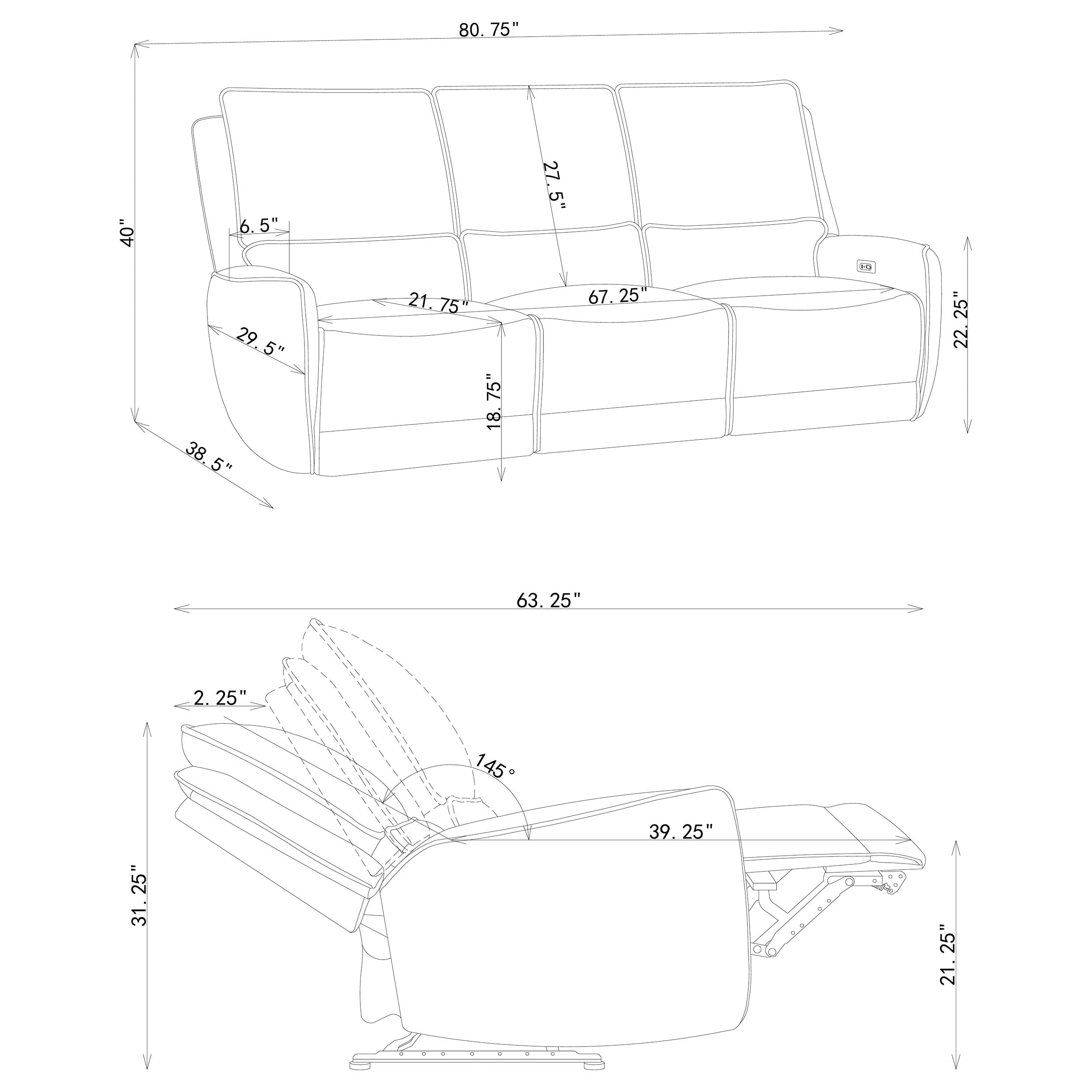 Sylmar Power Reclining Sofa Set