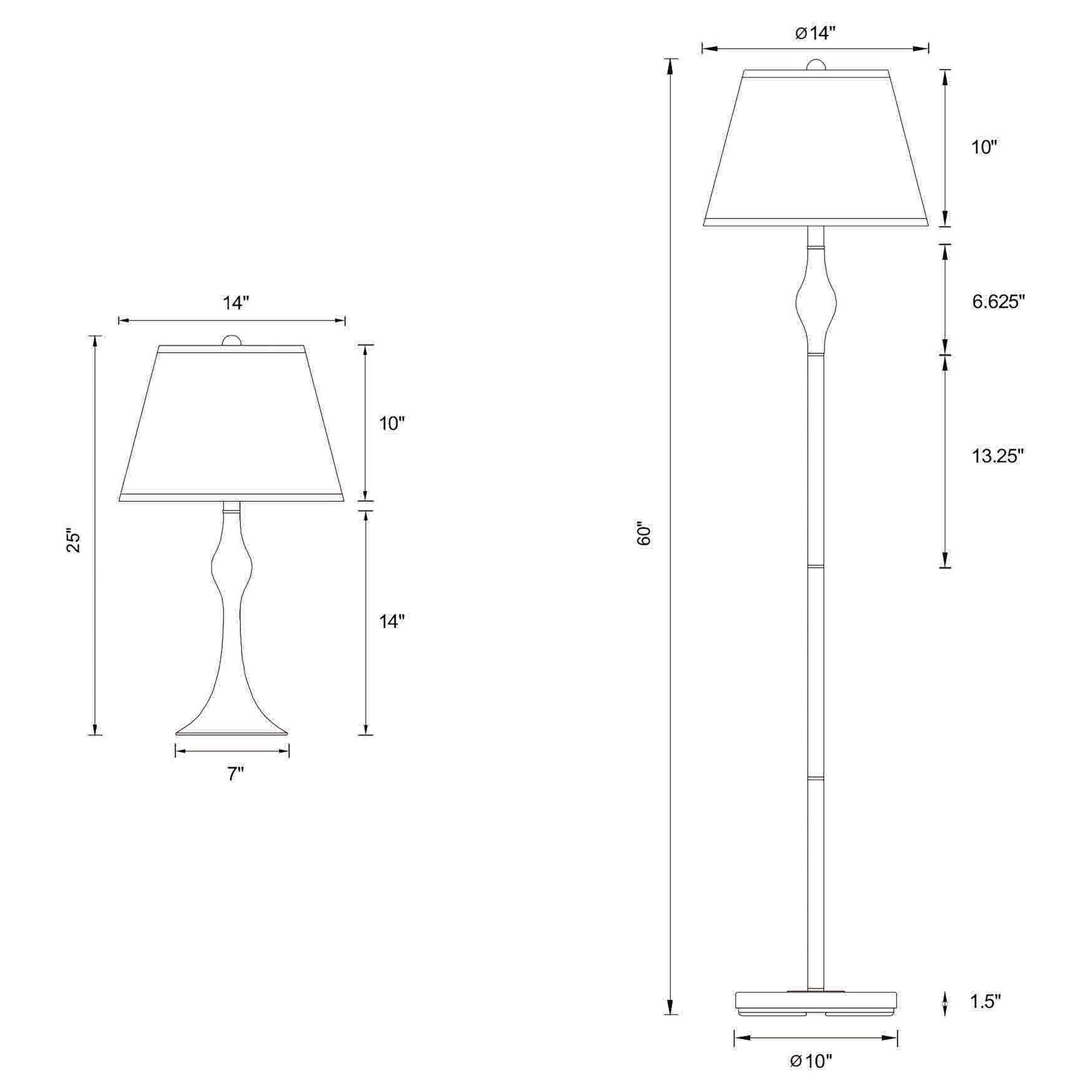Griffin Floor and Table Lamp Set