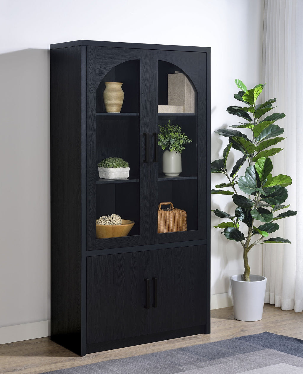 Riva Tall Display Cabinet with LED Lighting