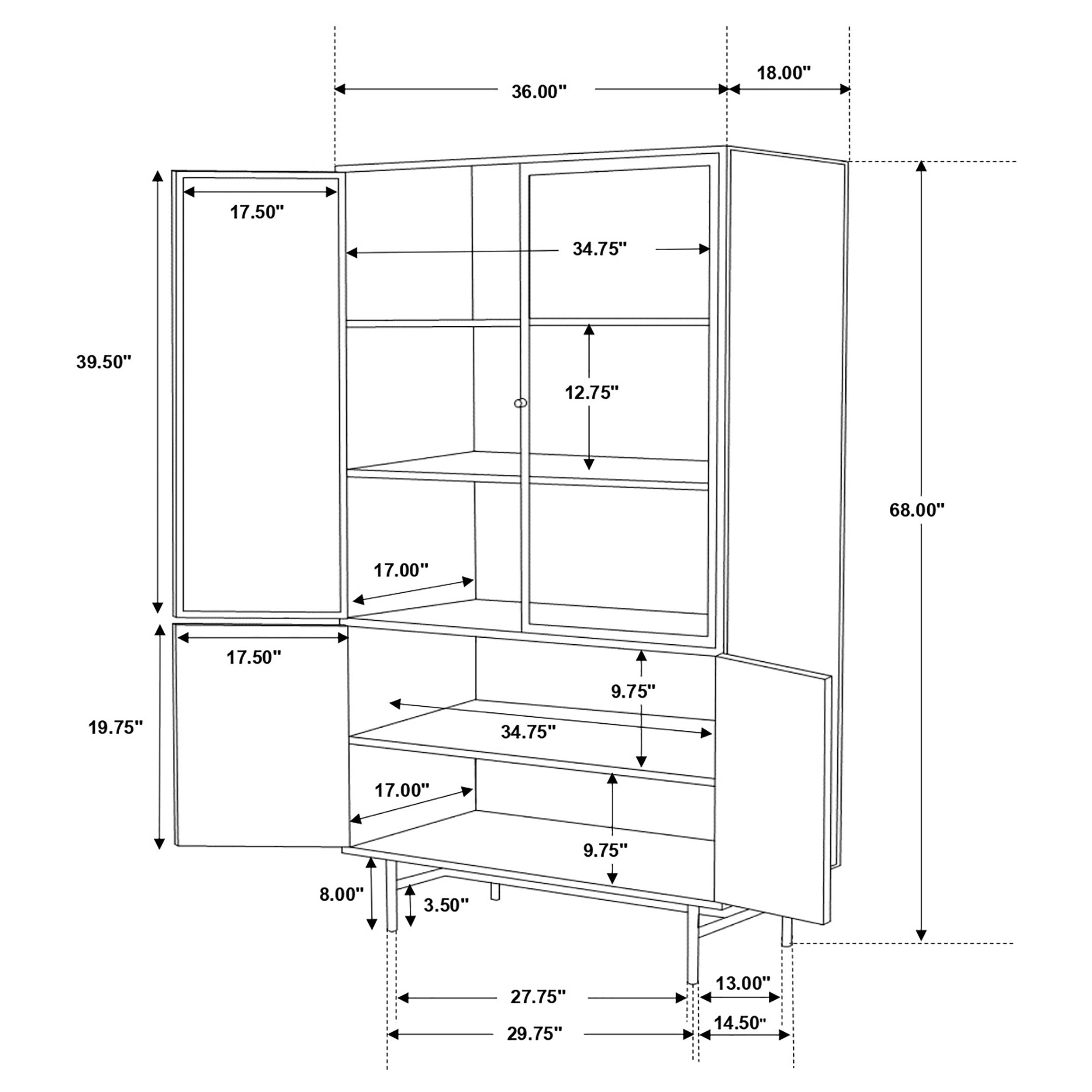 Santiago Tall Display Cabinet