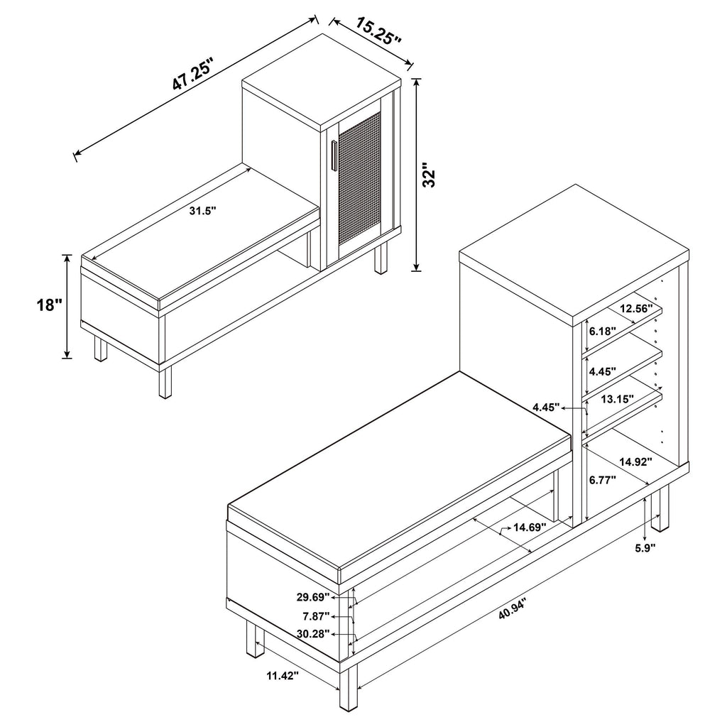 Teller Storage Bench