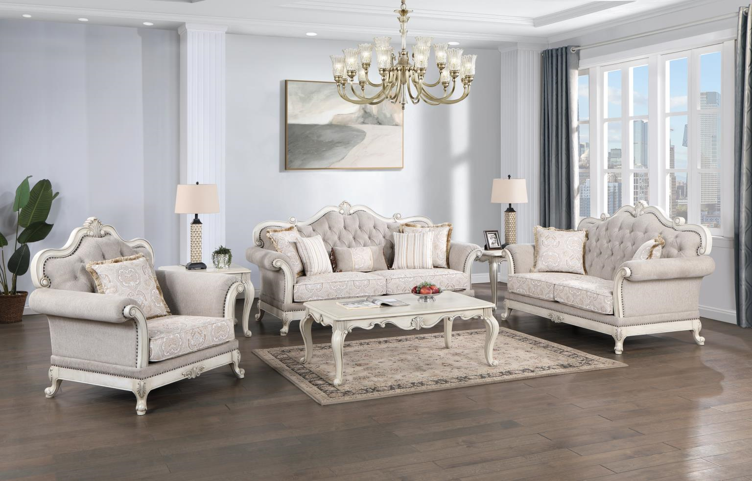 Stella Traditional Sofa & Loveseat