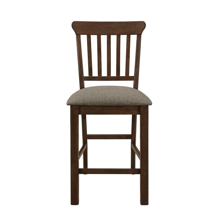 Schleiger Counter Height Chair in Dark Brown (Set of 2)