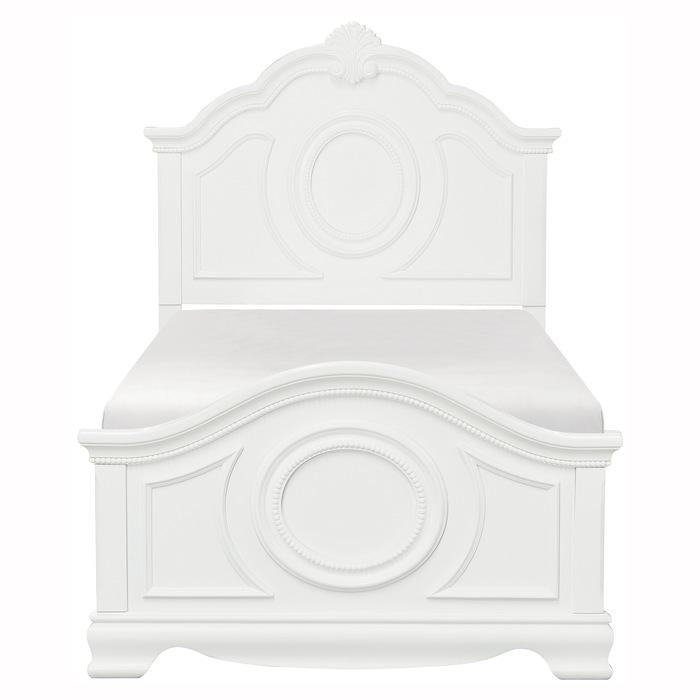 Lucida Full Panel Bed in White 2039FW-1*