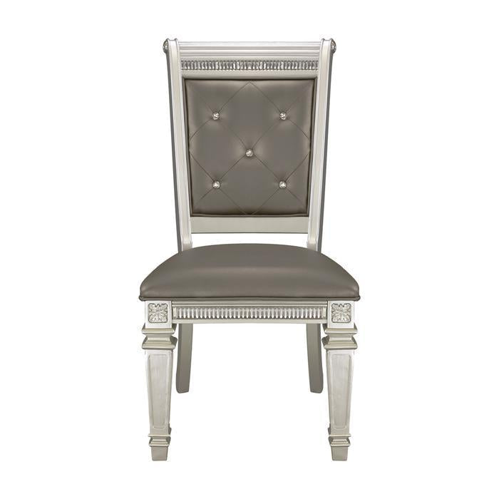 Bevelle Side Chair in Silver (Set of 2)