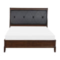 Cotterill Queen Upholstered Sleigh Bed in Cherry 1730-1