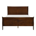 Mayville Queen Sleigh Bed in Brown Cherry