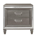 Tamsin Nightstand in Silver Grey Metallic 1616-4