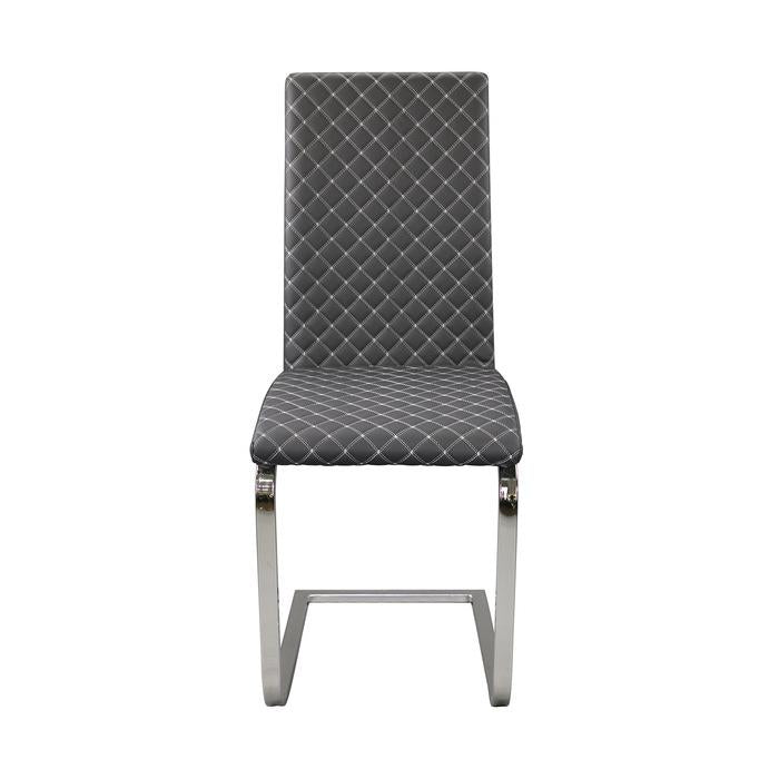 Yannis Side Chair in Chrome Metal  (Set of 2)
