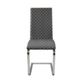 Yannis Side Chair in Chrome Metal  (Set of 2)