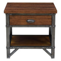 Holverson Nightstand in Rustic Brown & Gunmetal 1715-4