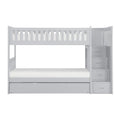Orion Bunk Bed w/ Reversible Step Storage and Twin Trundle in Gray B2063SB-1*R