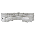 Tesoro 6pc Sectional w/ Right Chaise in Mist Gray