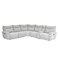 Tesoro 6pc Sectional Living Room Set in Mist Gray
