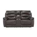 Lance Power Double Reclining Loveseat with Power Headrests in Brown