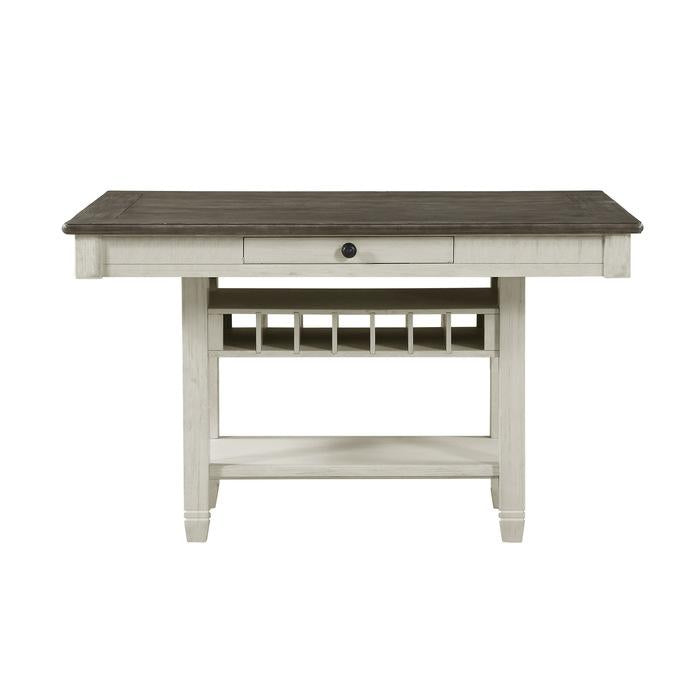 Granby Counter Height Dining Table in White & Brown 5627NW-36*