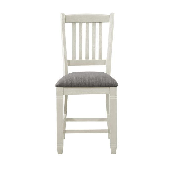 Granby Counter Height Chair in White & Brown (Set of 2)