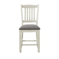 Granby Counter Height Chair in White & Brown (Set of 2)