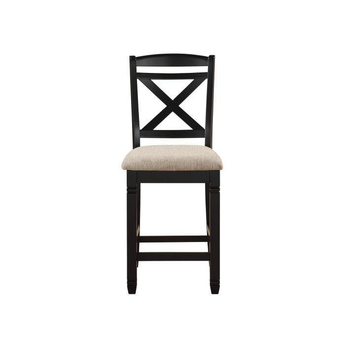 Baywater Counter Height Chair in Black (Set of 2)