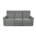 Edition Power Double Lay Flat Reclining Sofa in Dove Grey 9804DV-3PWH