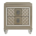 Youth Loudon 2 Drawer Nightstand in Champagne Metallic B1515-4