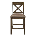 Levittown Counter Height Chair in Brown (Set of 2)