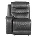 Putnam Power Left Side Reclining Chair with USB Port in Gray 9405GY-LRPW