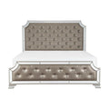 Avondale Queen Upholstered Panel Bed in Silver 1646-1*