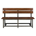 Holverson Bench w/ Back in Rustic Brown 1715-BH