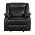 Jude Glider Recliner Chair in Black 8201BLK-1
